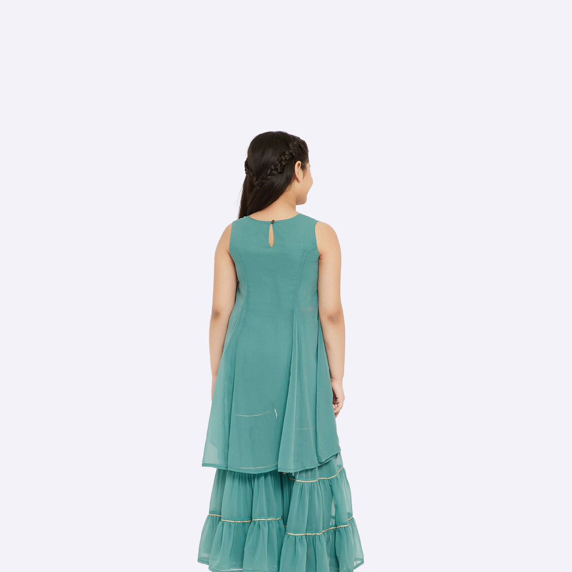 Girls Blue Kurti with Sharara